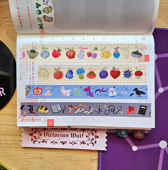 various fandom washi tapes