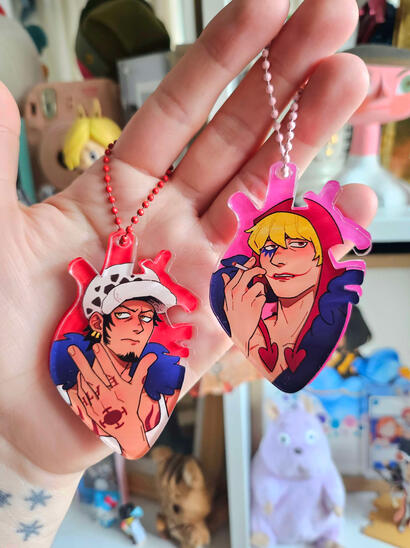 corazon & law layered keychains